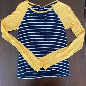 Blue/White/Yellow Top